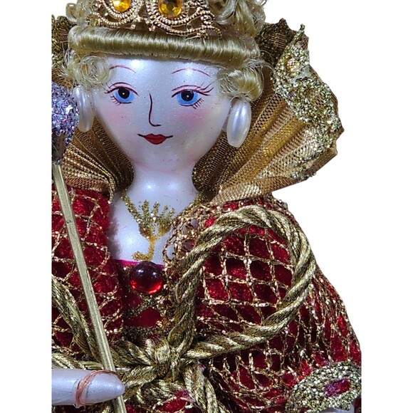 Vtg Kurt S Adler The Mystique Collection Hand Blown Glass Ornament Red Queen - Picture 4 of 11